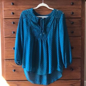 Turquoise Blouse With Matching Camisole
